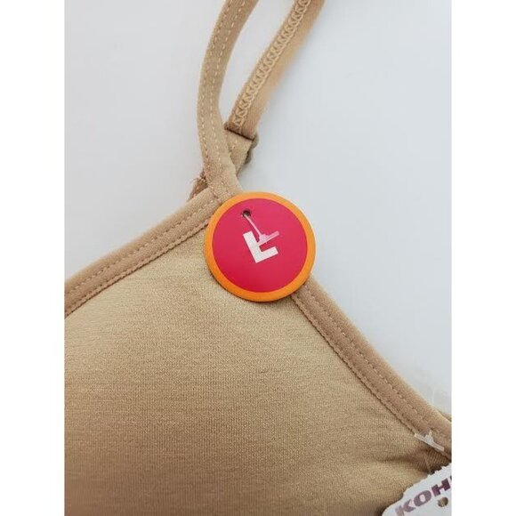 Maidenform Girl Solid Beige Tan Adjustable Straps Training Bra Size Large - Picture 2 of 3